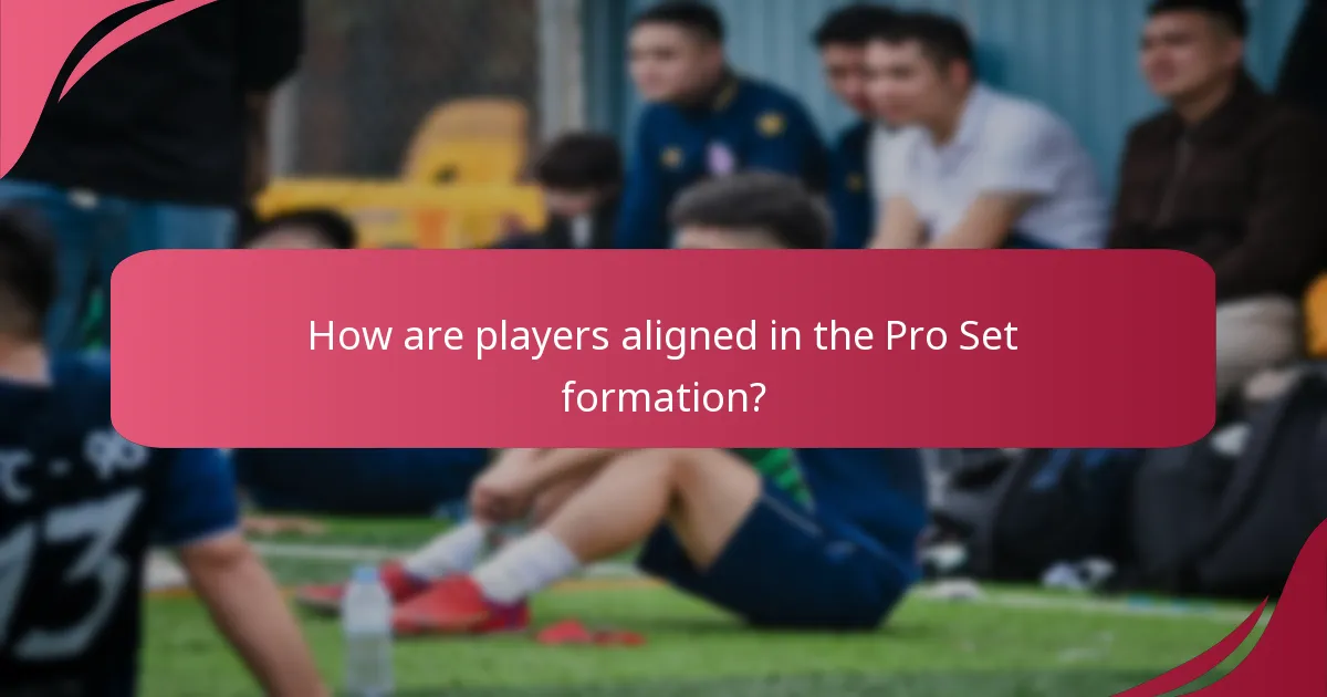 How are players aligned in the Pro Set formation?