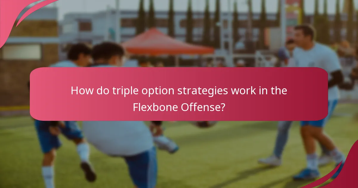 How do triple option strategies work in the Flexbone Offense?