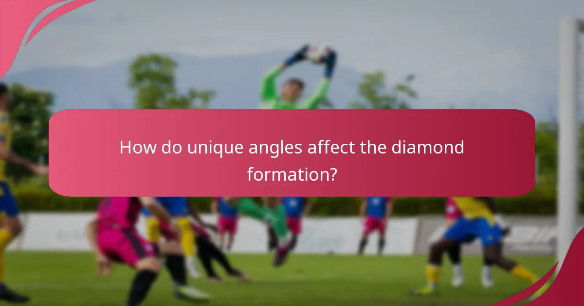 How do unique angles affect the diamond formation?