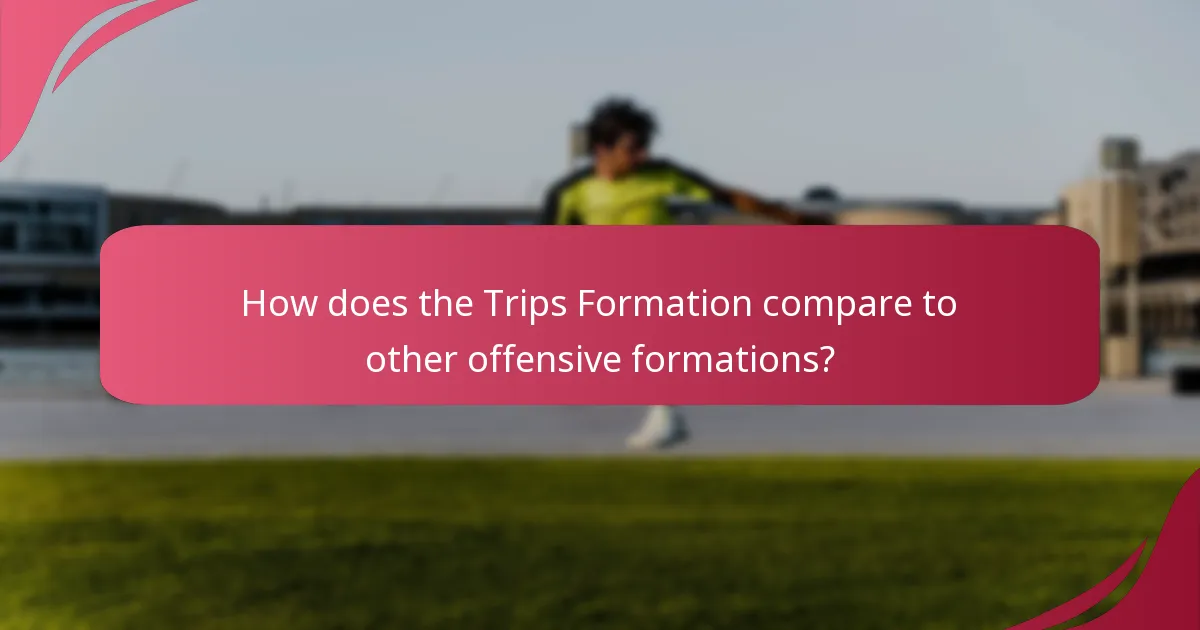 How does the Trips Formation compare to other offensive formations?