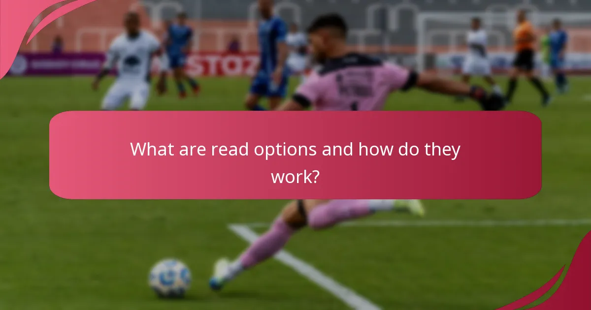 What are read options and how do they work?