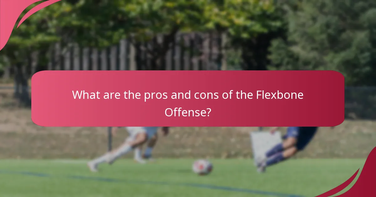 What are the pros and cons of the Flexbone Offense?