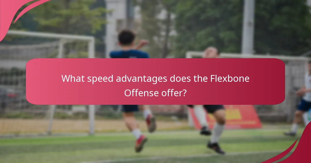 What speed advantages does the Flexbone Offense offer?
